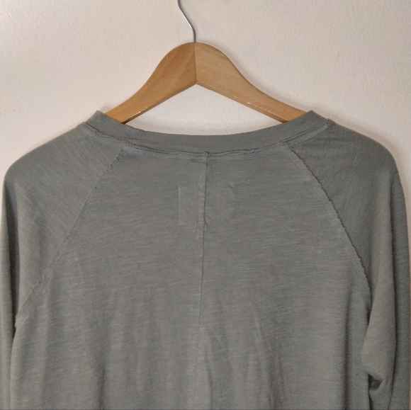 New Free People Arden Tee Long Sleeve Oversize Olive Washed Army Green S… - Picture 9 of 14